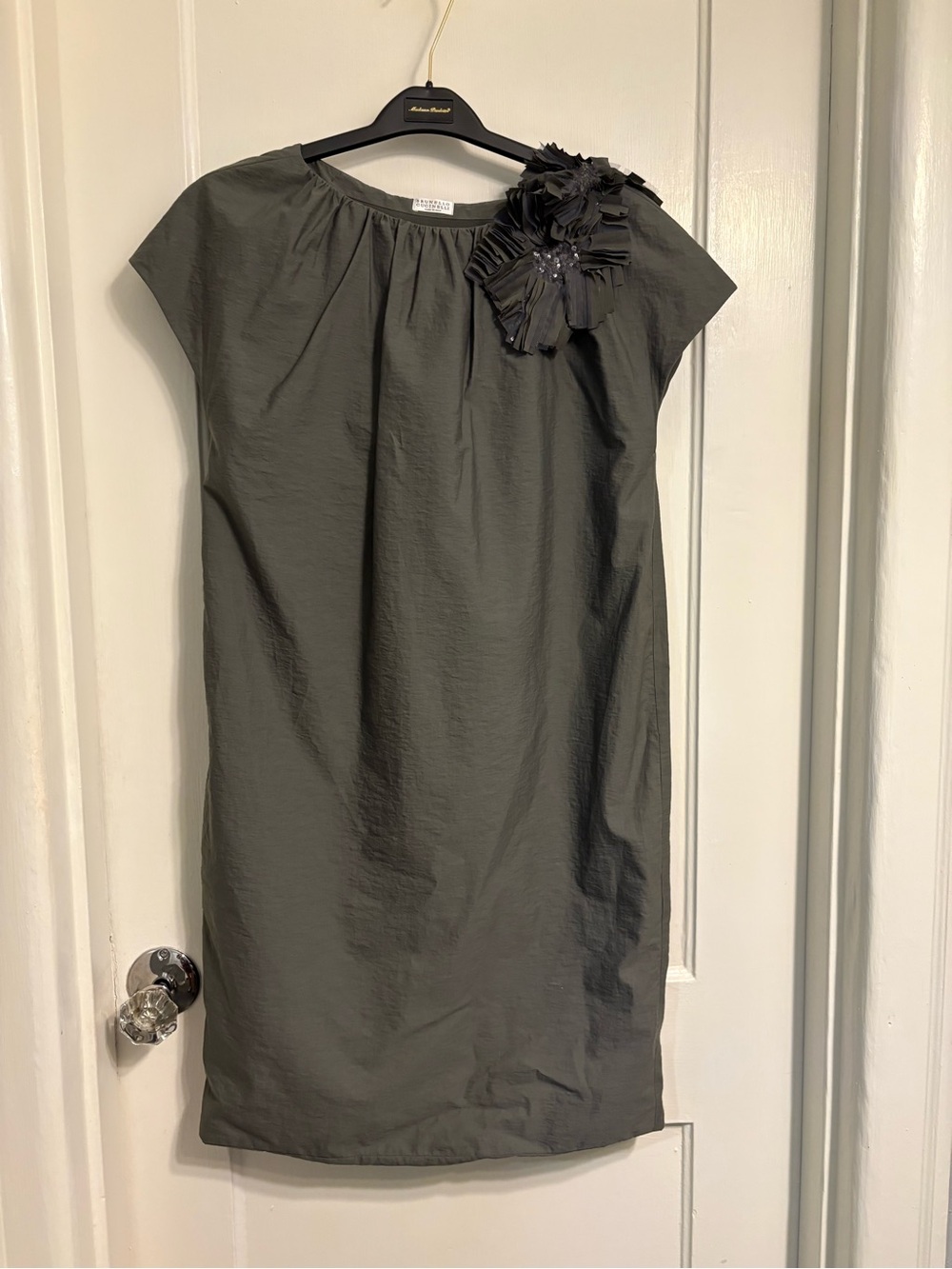 Brunello Cucinelli Grey Embellished Dress -M